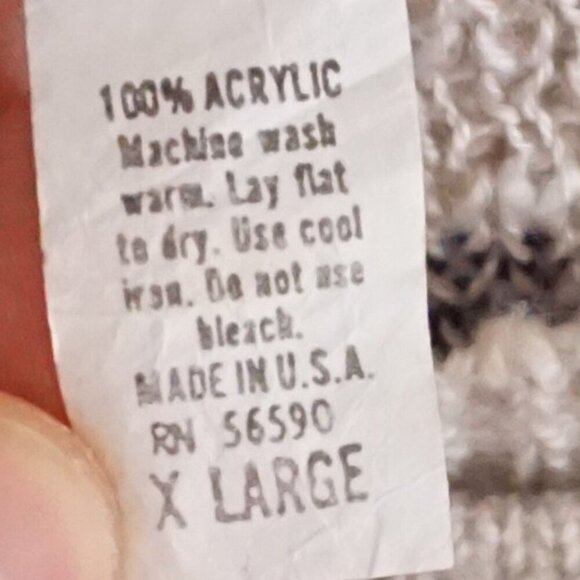 Vtg '80S Ash Creek Taupe Purple Cosby Biggie Eclectic Crewneck Knit Sweater XL - Picture 4 of 10